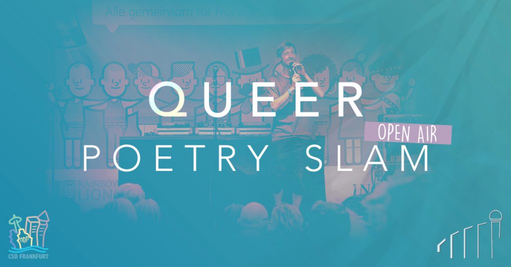 Benedict Hegemann moderiert den Queer Poetry Slam Frankfurt auf dem CSD: