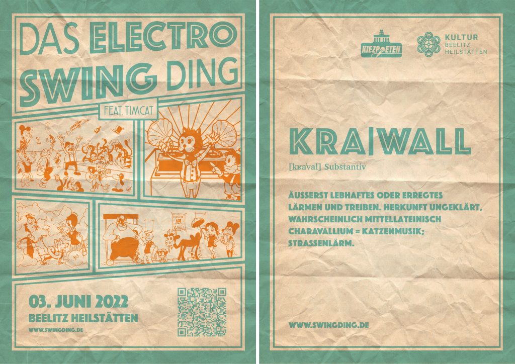 Der Flyer zur Electro Swing Party in Berlin.