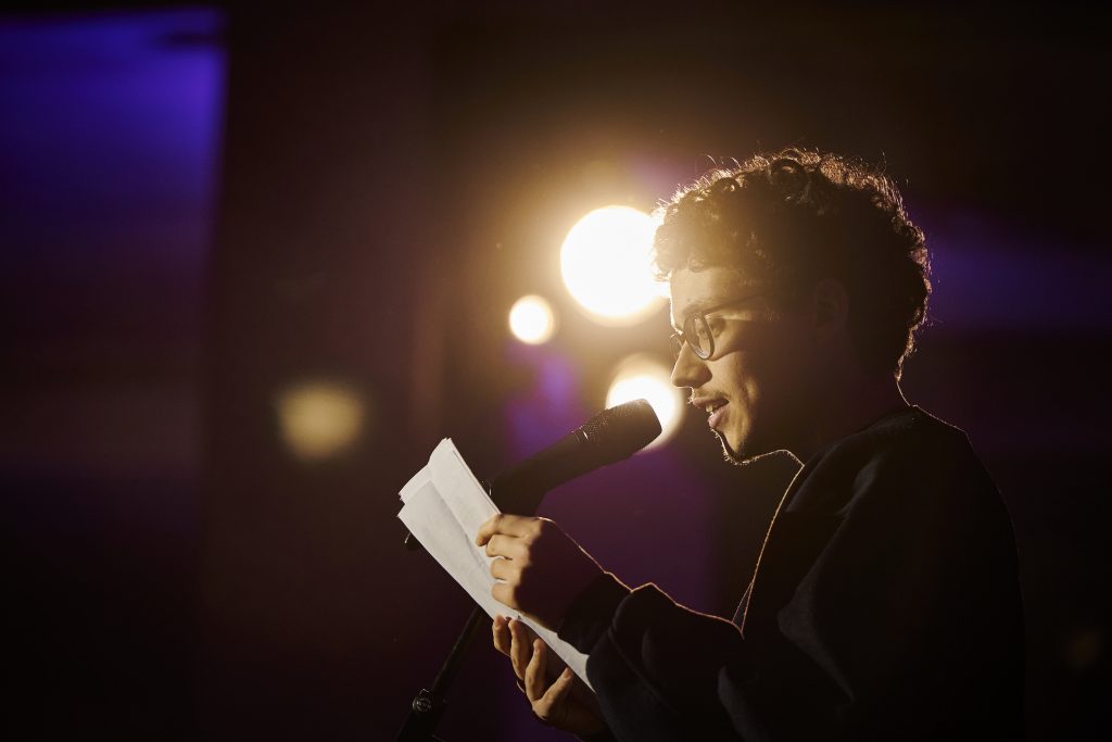 Benjamin Poliak, der Gewinner der ersten Preacher Slam Show.